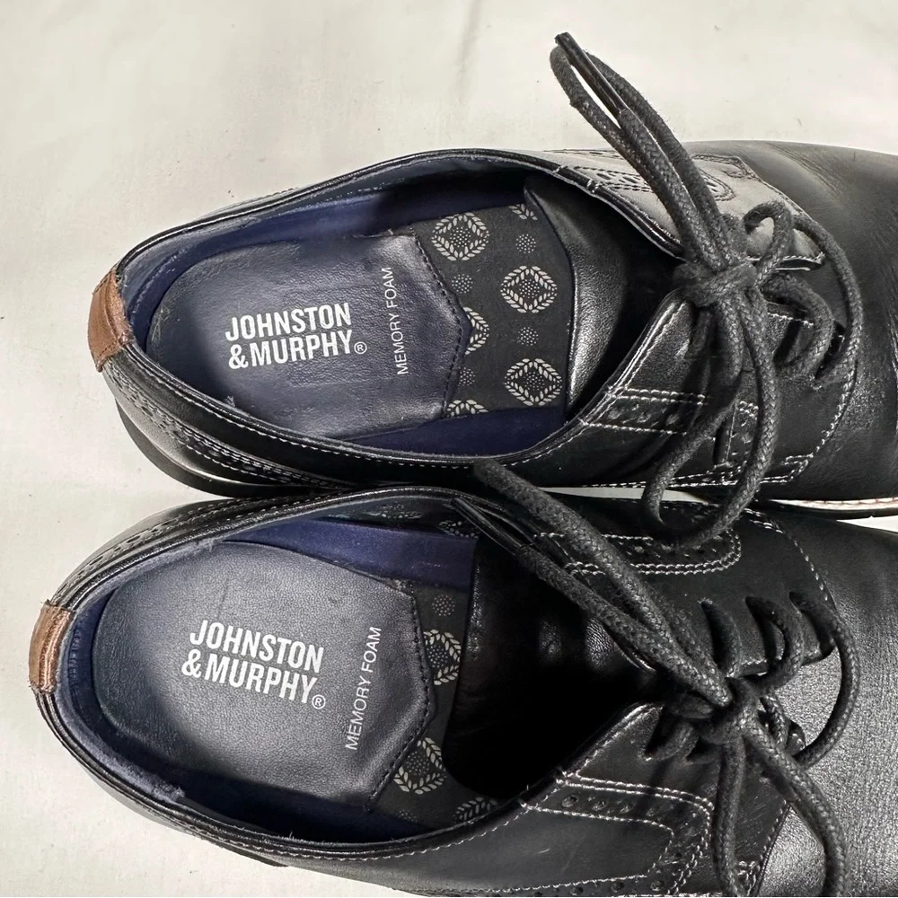 Johnston‎ & Murphy Black Leather Oxfords